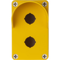 Корпус TDM ELECTRIC КП102 c козырьком для кнопок 2 места IP66 ABS желтый SQ0705-0012