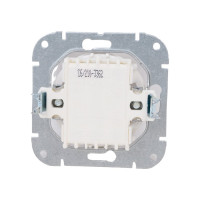 Механизм выключателя Bylectrica 1-клавишный, перекрестный, скрытая установка, серия ПРОВАНС, белый С6/2 10-3362