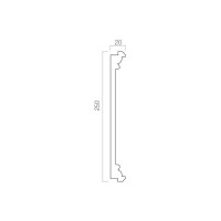 Соединительный элемент Cosca Decor D25-2 250 мм, красное дерево СПБ016880