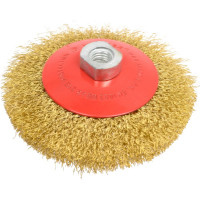 Кордщетка радиальная Flex 207-108 (125 мм; M14; гофрированная латунированная проволока) для УШМ HAMMER 32440