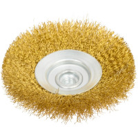 Кордщетка радиальная Flex 207-108 (125 мм; M14; гофрированная латунированная проволока) для УШМ HAMMER 32440