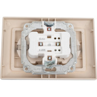 Розетка Intro Solo с заземлением двойная 2x2P+E Schuko, 16А-250В, IP20, СУ, алюминий, Б0053664