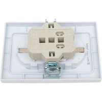 Двойная розетка Intro Plano с заземлением 2x2P+E Schuko, 16А-250В, IP20, СУ, перламутр Б0053920