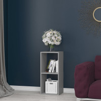 Стеллаж ФЕЛИКС 2-х секционный серый шагрень ПК-ОБИ-СЖ83Х37-В1-19