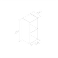 Стеллаж ФЕЛИКС 2-х секционный серый шагрень ПК-ОБИ-СЖ83Х37-В1-19