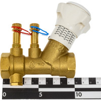 Клапан Giacomini R206B, DN-20, 3/4, ВВ, PN, бар-25, с измерительными штуцерами, со сливом R206BY004