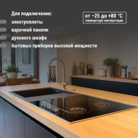 Разъём (розетка для электроплиты, вилка для электроплиты) РШ-ВШ 32А 250В 2Р+РЕ ОУ черный TDM ELECTRIC SQ1812-0002