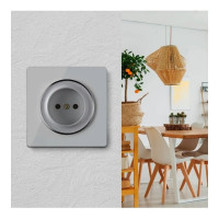 Стеклянная рамка OneKeyElectro Garda (для серии Florence) 1 пост, цвет серый 2234934