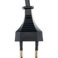 Провод с евроштекером и выключателем duwi черный, 2м H 03 VV-F 2x0,5 мм 28570 0