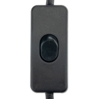 Провод с евроштекером и выключателем duwi черный, 2м H 03 VV-F 2x0,5 мм 28570 0