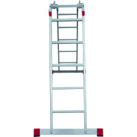 Профессиональная алюминиевая лестница-трансформер Новая Высота, ширина 400 мм, 2К башмаки, NV3320 2x4+2x5 3320245
