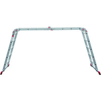 Профессиональная алюминиевая лестница-трансформер Новая Высота, ширина 400 мм, 2К башмаки, NV3320 2x4+2x5 3320245