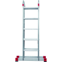 Профессиональная алюминиевая лестница-трансформер Новая Высота, ширина 400 мм, 2К башмаки, NV3320 2x4+2x5 3320245