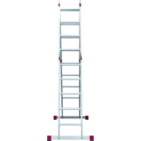Профессиональная алюминиевая лестница-трансформер Новая Высота, ширина 400 мм, 2К башмаки, NV3320 2x4+2x5 3320245