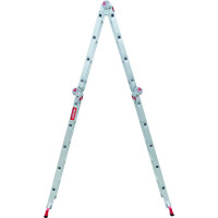 Профессиональная алюминиевая лестница-трансформер Новая Высота, ширина 400 мм, 2К башмаки, NV3320 2x4+2x5 3320245