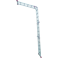Профессиональная алюминиевая лестница-трансформер Новая Высота, ширина 400 мм, 2К башмаки, NV3320 2x4+2x5 3320245