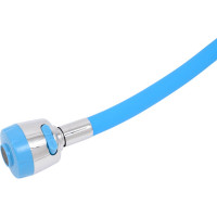 Смеситель для кухни Антей Радуга с 2-мя рукоятками, с силиконовым изливом, крепление гайка, голубой 5770713-ANT