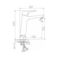 Смеситель для умывальника Golden Fox  New Forest с высоким изливом, латунь 10211-FOX