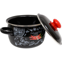 Сферическая эмалированная кастрюля appetite Chilli 2 л 1МС161Р