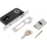 Комплект врезного замка с ручками и цилиндром PALIDORE LH 7036-59 PC, хром блестящий 98760052