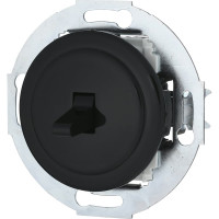 1-рычажковый переключатель LK Studio на 2 направления (сх.6) 16 A. 250 B, черный, LK Vintage 880808-1