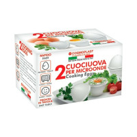 Форма для варки яиц в микроволновой печи COSMOPLAST 2 шт, пластик 2056