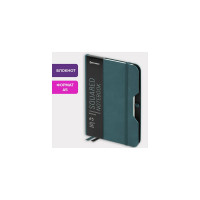 Блокнот BRAUBERG А5, 162x218мм, NOTE, под кожу, софт-тач, с резинкой, 80л, клетка, светло-серый 113441