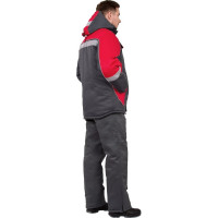 Куртка Эксперт Спецодежда Страйк, серый/красный, зимняя, р. 56-58, рост 182-188 6446000033640