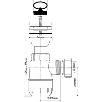 Сифон McAlpine 32 MRW2