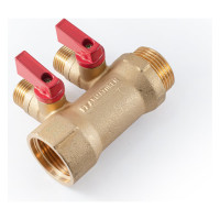 Коллектор с шаровыми кранами PROFACTOR в/н 1" х 2 вых 1/2"нар PF MV 265.2