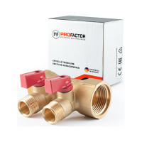 Коллектор с шаровыми кранами PROFACTOR в/н 1" х 2 вых 1/2"нар PF MV 265.2