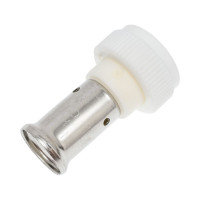 Пресс фитинг HENCO с накидной гайкой, плоское уплотнение, ПВДФ пресс , белый, 16x3/4" 26PKW-1605