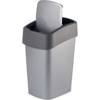 Контейнер для мусора CURVER FLIP BIN 10 л, графит 02170-686