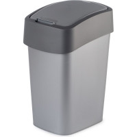 Контейнер для мусора CURVER FLIP BIN 10 л, графит 02170-686