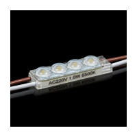 Светодиодный модуль MAKSILED 1Вт, 220В, IP67, SMD2835 4LED, 100лм, холодный белый, 50 шт./упаковка ML-M4SN-L-2835-W-220V