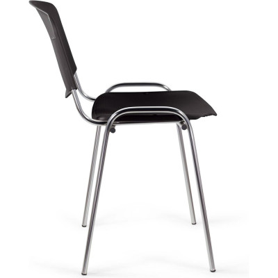 Стул Staff Iso Plast CF-009, хром каркас, пластик черный 532571