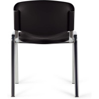 Стул Staff Iso Plast CF-009, хром каркас, пластик черный 532571