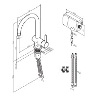 смеситель для кухни AM.PM Like S сенсорный, хром F8007900