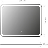 Зеркало Onika Магна 90 с LED подсветкой 209029