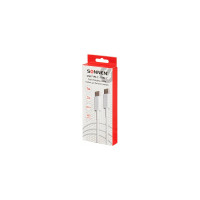 Кабель SONNEN USB Type-C-Type-C с поддержкой быстрой зарядки белый, 1м, медный 513613