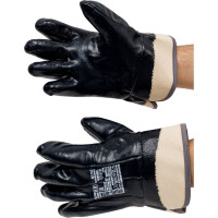 Утепленные перчатки от нефтепродуктов ООО Комус Чибис ШНК, хлопковые, с нитрильным покрытием, синие, р. 11/XXL 1473854