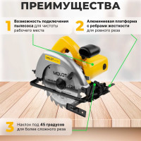 Циркулярная пила MOLOT MCS 1865-1 0329138