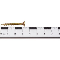 Саморезы по дереву КРЕП-КОМП ПРОФИ желтые, потайные, 4.0x35 мм, 50 шт. 04035Fhмф