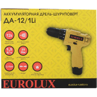 Аккумуляторная дрель-шуруповерт Eurolux ДА-12/1Li 72/14/37