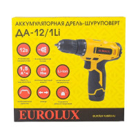Аккумуляторная дрель-шуруповерт Eurolux ДА-12/1Li 72/14/37