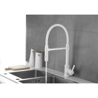 Смеситель для кухни ROSE с гибким изливом и магнитным держателем, белый R133C