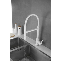 Смеситель для кухни ROSE с гибким изливом и магнитным держателем, белый R133C