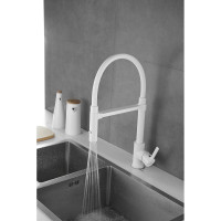 Смеситель для кухни ROSE с гибким изливом и магнитным держателем, белый R133C