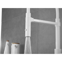 Смеситель для кухни ROSE с гибким изливом и магнитным держателем, белый R133C