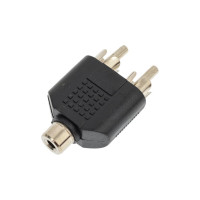 Переход RCA гнездо - 2 x RCA штекер Pro Legend пластик, PL2281